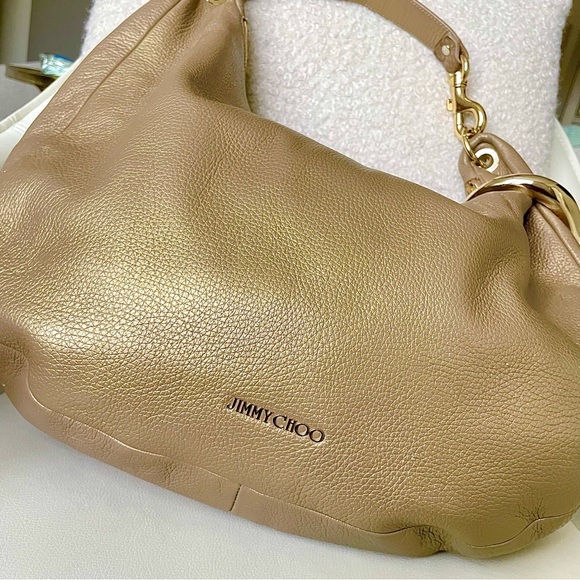 JIMMY CHOO Metallic Hobo Bag βοΈRARE COLORβοΈSALE β OFFERS WELCOMED β - Picture 9 of 16